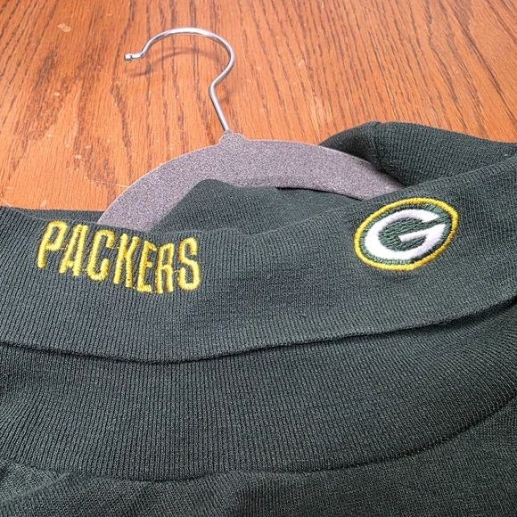 Green Bay Packers Men's XXL Green Turtle Neck Fruit Of The Loom Heavy Cotton - Picture 5 of 8